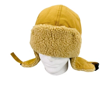 Gorra trampera de invierno de lona tostada forrada Sherpa sin marca Foto 1 de 4