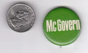 1972 Präsidentschaftswahl George McGovern Knopf grün/weiß - Bild 1 von 1