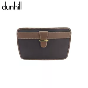 dunhill clutch bag dark Authentic Used T23869 - Picture 1 of 10