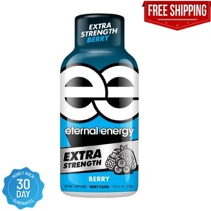 Eternal Energy Shot, Extra Strength, Berry 1.93 oz, 12 Count