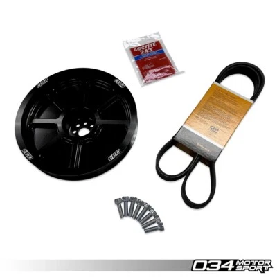 034 Motorsport Supercharger Crank Pulley 207mm for Audi S4 S5 Q5 SQ5 B8 3.0 TFSI - Image 1 of 4