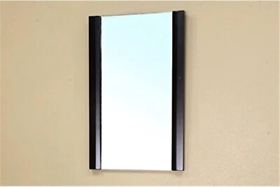 Espejo con marco de madera maciza Bellaterra Home 203102-MIRROR, negro Foto 1 de 4