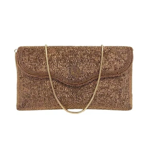 DIOR Vintage Rose Gold Beaded Gold Chain Shoulder Bag - Picture 1 of 11