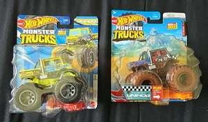 Lot of 2- Hot Wheels Monster Trucks Mercedes-Benz UNIMOG 2022 & 2024 - Picture 1 of 4