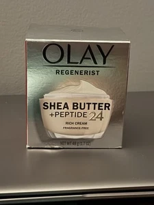 Olay Regenerist Moisturizer Shea Butter + Peptide 24 Fragrance-Free Cream 1.7 Oz - Picture 1 of 2
