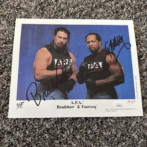APA WWF Bradshaw And Faarooq Autographed P-Series Promo Photo P-692 JSA - Picture 1 of 3