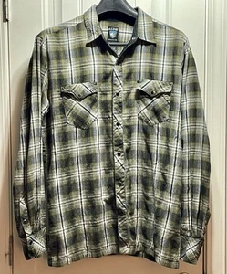 Camicia Kuhl uomo taglia grande quadri flanella manica lunga bottoni a pressione escursionismo outdoor - Foto 1 di 15