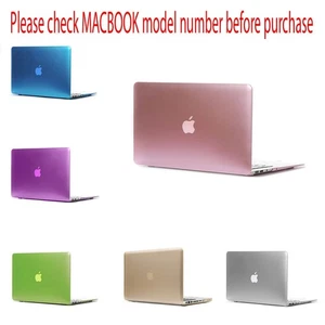 Hard Shell Metallic Case Full Clear Cover For Apple MacBook 13 Pro 12 13 Air - Picture 1 of 15