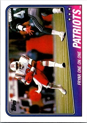 1988 Topps #175 Patriots Team Leaders - Irving Fryar - Image 1 of 2