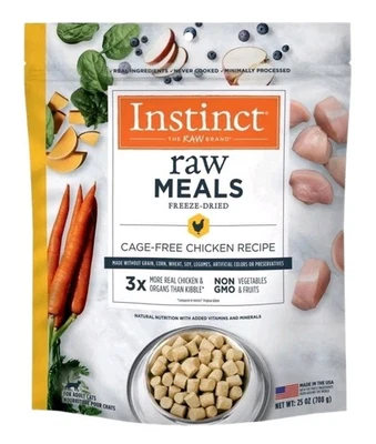 Instinct 冻干生食无笼鸡食谱成人猫尺寸:25 盎司 — 第 1/4 张图片