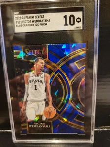 2023-24 Panini Select - Premier Level Victor Wembanyama #121 azul hielo agrietado 🔥 - Imagen 1 de 2