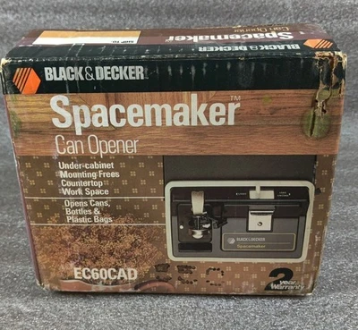 Vintage Black & Decker Space Maker Can Opener EC60CAD Brown Retro - Image 1 of 4