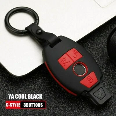Funda para llave de coche de fibra de carbono CLA CLS GLA para Mercedes-Benz A B C E S Clase G Foto 1 de 4