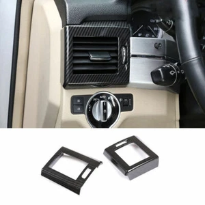 For Benz GLK 2009-2015 ABS Carbon Fiber Air Conditioning Air Outlet Vent Trim 2X - Picture 1 of 8