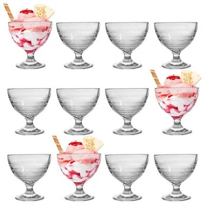 12x Duralex 250ml Gigogne Glass Ice Cream Bowls Dessert Fruit Cocktail Sundae - Picture 1 of 6