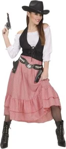 Widmann Costume Western Belle Vestito Carnevale Cowgirl Rodeo Donna Party - Foto 1 di 3