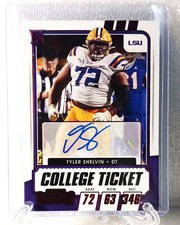 2021 Contenders Draft Picks RC TYLER SHELVIN College Ticket Rookie Auto Red Foil