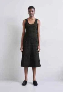 A.W.A.K.E. MODE Weaved Fitted Tank Dress Women's 42 Black Sleeveless Scoop Neck - Picture 1 of 16