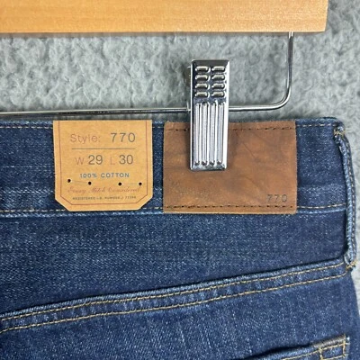 J Crew 770 Men’s Jeans 29x30 Dark Wash Denim Slim Straight NWT Whisker - Image 1 of 4