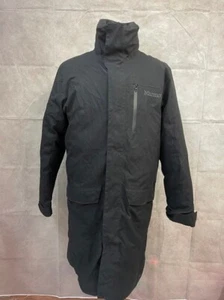Marmot Men's Njord Down 700 Fill Trench Coat Black Size L - Picture 1 of 7