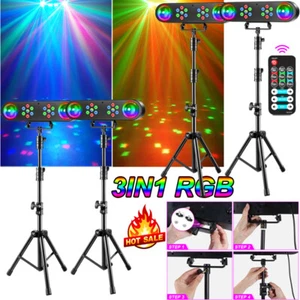 4PCS DJ Lights w/Stand 3IN1 Party Bar Light Set For Disco Stage Gig Band Wedding - Picture 1 of 15