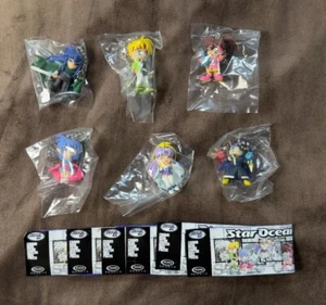 Star Ocean Figur Schlüsselanhänger Lot 6 Set Maskottchen Schaukel selten Retro Quadrat Japan M596 - Bild 1 von 4