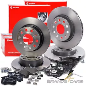 BREMBO BREMSSCHEIBEN+BELÄGE VORNE+HINTEN FÜR AUDI SEAT SKODA OCTAVIA 2 VW GOLF 6 - Bild 1 von 12