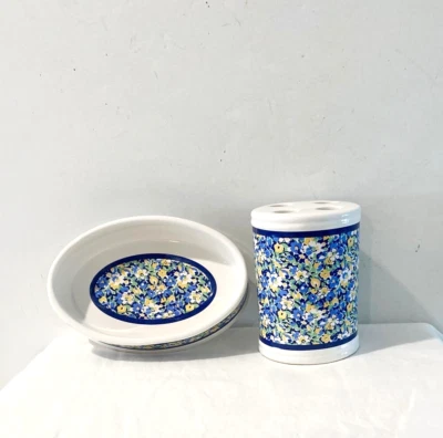 Juego de 2 piezas con soporte para cepillo de dientes para jabonera Tommy Hilfiger Elizabeth Anne de colección Y2K 2000 Foto 1 de 4