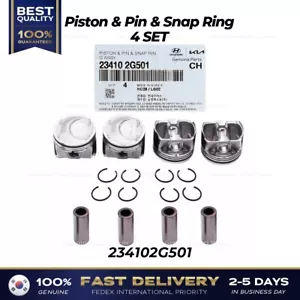 ⭐Genuine⭐ Piston & Pin & Snap Ring 4SET 234102G501 for Hyundai Santa Fe Kia - Picture 1 of 9
