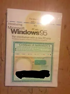 NUEVO Windows 95 OEM Original Clave de Licencia y Certificado de Autenticidad - Imagen 1 de 3