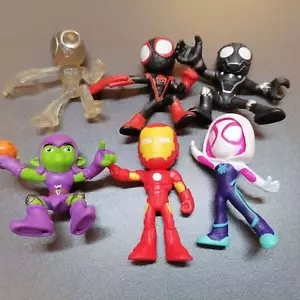 6 PIEZAS Marvel Spidey And His Amazing Friends Ghost Spider Goblin Spidey Morales - Imagen 1 de 10