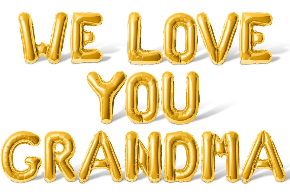 WE LOVE YOU GRANDMA 信气球横幅-祖父母节派对装饰 — 第 1/4 张图片
