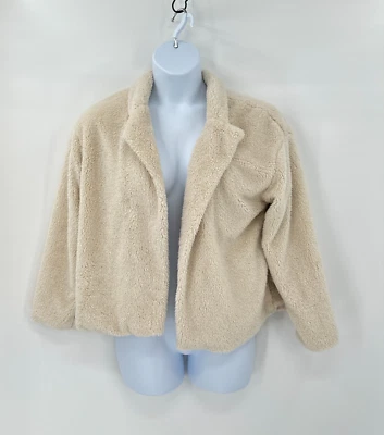 Chaqueta polar Nordstrom 14th & Union para mujer grande marfil frente abierto nueva Foto 1 de 4