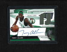 Tony Allen 2004-05 UD SPx Jersey Auto Rookie RC #/1999 Celtics DEFENFIVE STUD SP