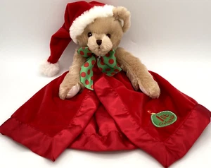 Bearington Baby Plush Teddy Bear 1st Christmas Satin Security Blanket Lovey Toy - Picture 1 of 10
