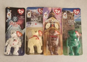 TY Beanie Babies Ronald McDonald House / International Bears Set of 4 - Picture 1 of 2