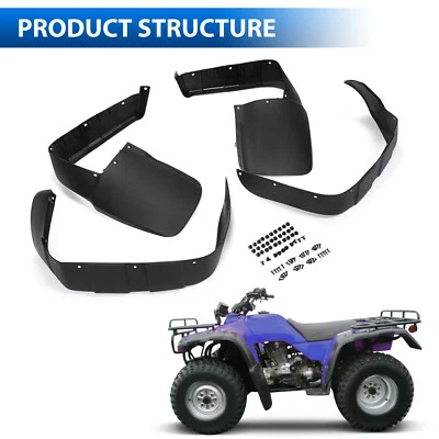 Fit For 96-00 Honda FourTrax TRX300 TRX 300 FW Fender Flaps Mud Splash Guards - Image 1 of 4