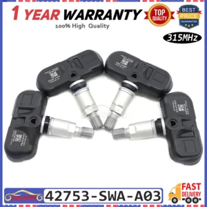 4pcs New 42753-SWA-A03 TPMS Tire Pressure Sensor For Honda CR-V Accord Pilot - Picture 1 of 12