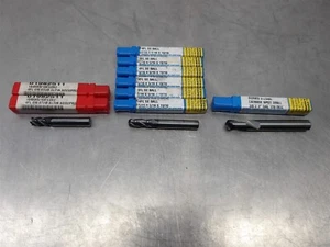 Lot Of 8 NEW! Assorted Carbide Endmill/Drill -Various Size/Type/Brand (As Shown) - Picture 1 of 3