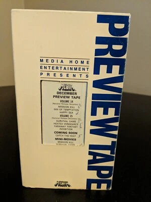 Media Home Video 1987 Preview Tape VHS  Sex Comedies Sleaze Action Horror Cult Foto 1 de 4