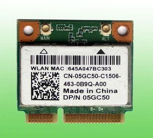 Dell WiFi wireless P/N:05GC50 modello:QCWB335 802.11a/b/g/n Bluetooth 4.0 - Foto 1 di 1