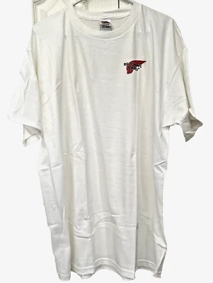 RED WING SHOES Classic Logo Heavy Cotton Men's White Crew Neck T-Shirt Size XL — 第 1/4 张图片