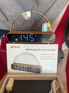 Anyplus Multifunctional Digital Alarm Clock White Noise Sunrise Machine - Picture 1 of 7