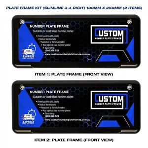 3 or 4 digits Plate Frame cover Kit 100mm x 250mm in ABS plastic - Picture 1 of 6
