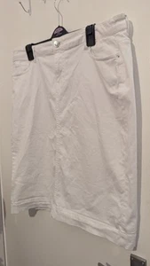 Gerard Darel White Denim Skirt Size 16 - Picture 1 of 5