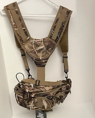 Camo Hunters Vest  Straps Zippered Pockets Bag - Image 1 of 4
