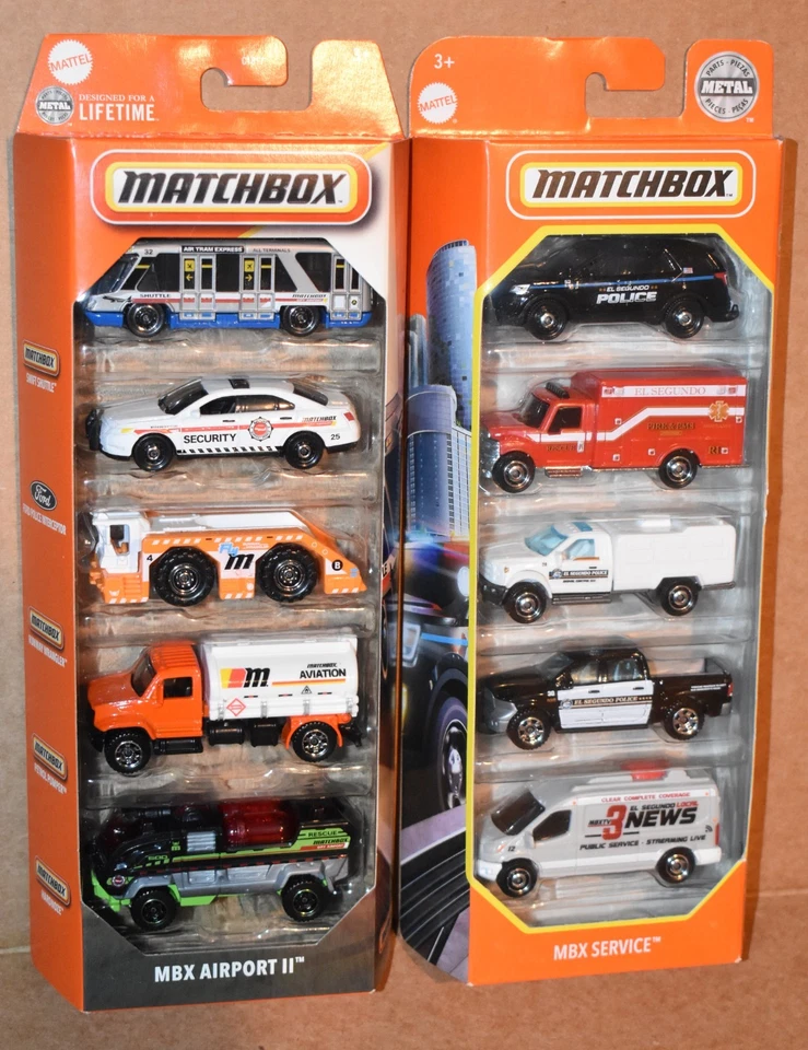 Matchbox 5 Pack MBX SERVICE & MBX AIRPORT II LOT OF 2 NEW - Image 1 of 4