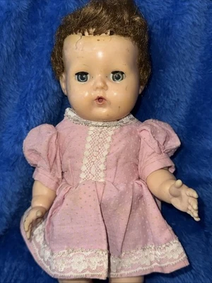 1950’s American Character Tiny Tears Drink & Wet Baby Doll 11" TLC - Image 1 of 4