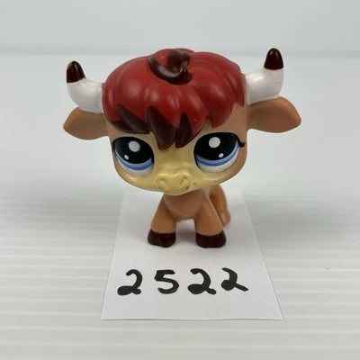 Figura Littlest Pet Shop Auténtica Toro Marrón Tostado/Vaca #2522 LPS Difícil de Encontrar Foto 1 de 4