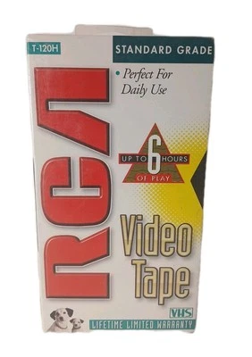 Vintage Factory Sealed RCA Standard Grade Video Tape VHS T-120H 6 Hours of Play - Image 1 of 4